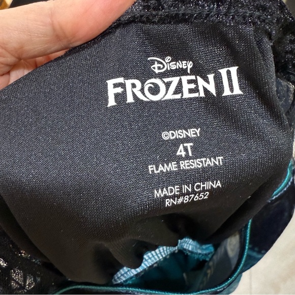 Disney Frozen II Anna Dress Toddler Girls 4T Teal Princess Costume Excellent - Picture 7 of 8